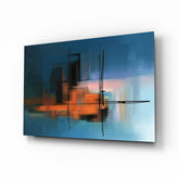 Abstract Silhouette Glass Wall Art.